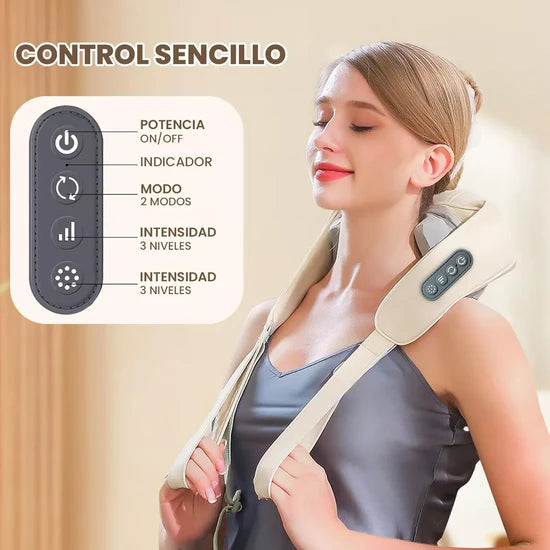 Masajeador Cervical Inalámbrico con Calor